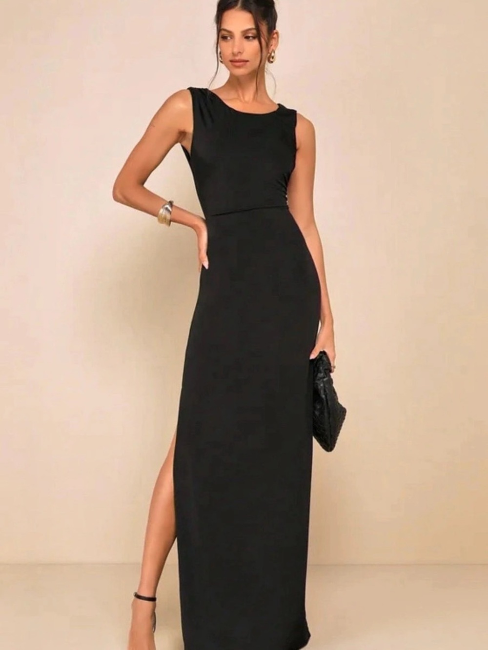 Lulus Black Sleeveless Maxi Dress